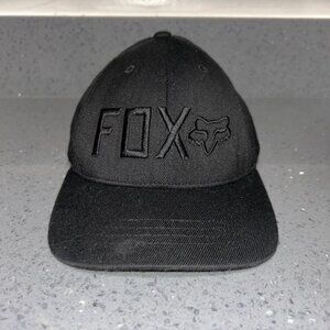 FOX RACING Hat Flexfit Fitted Back Cap Child / Youth Spellout & Logo NWOT NEW